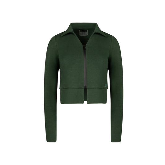 Spread Collar Zip Up