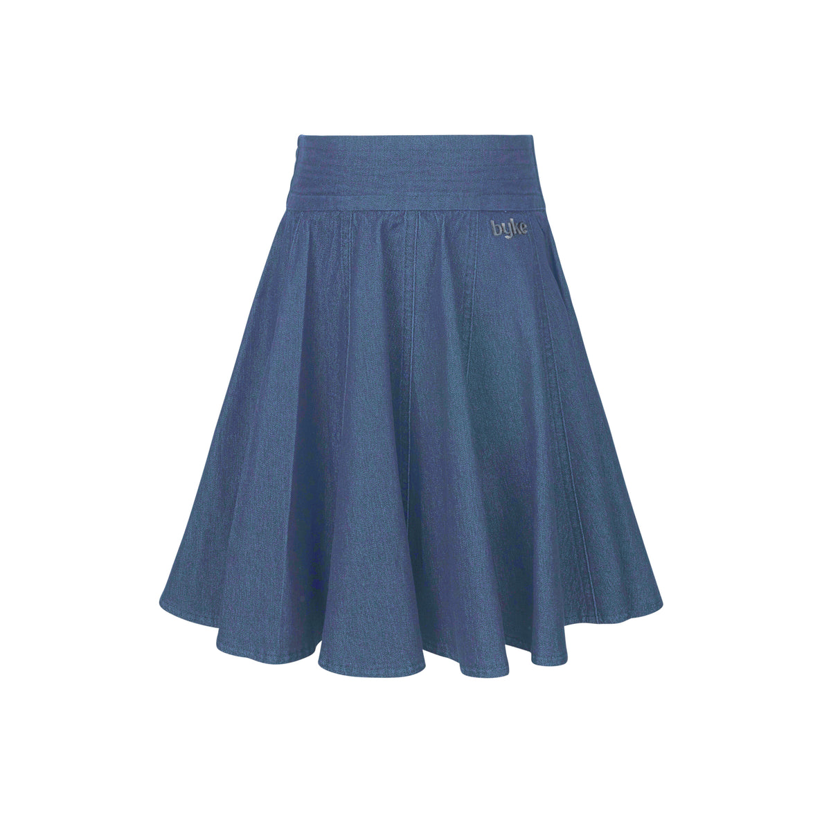 PANELED DENIM SKIRT