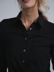 Button Tee With Collar