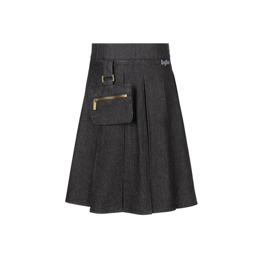 DENIM ZIP  POCKET SKIRT