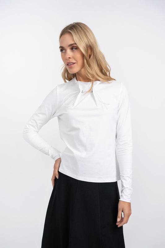 Gathered Neck Tee