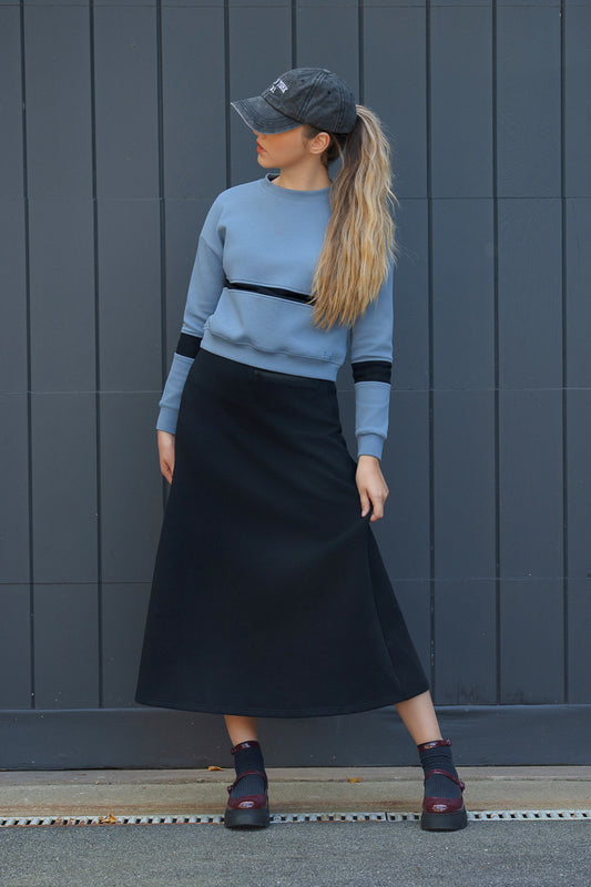 Zip Detail Skirt